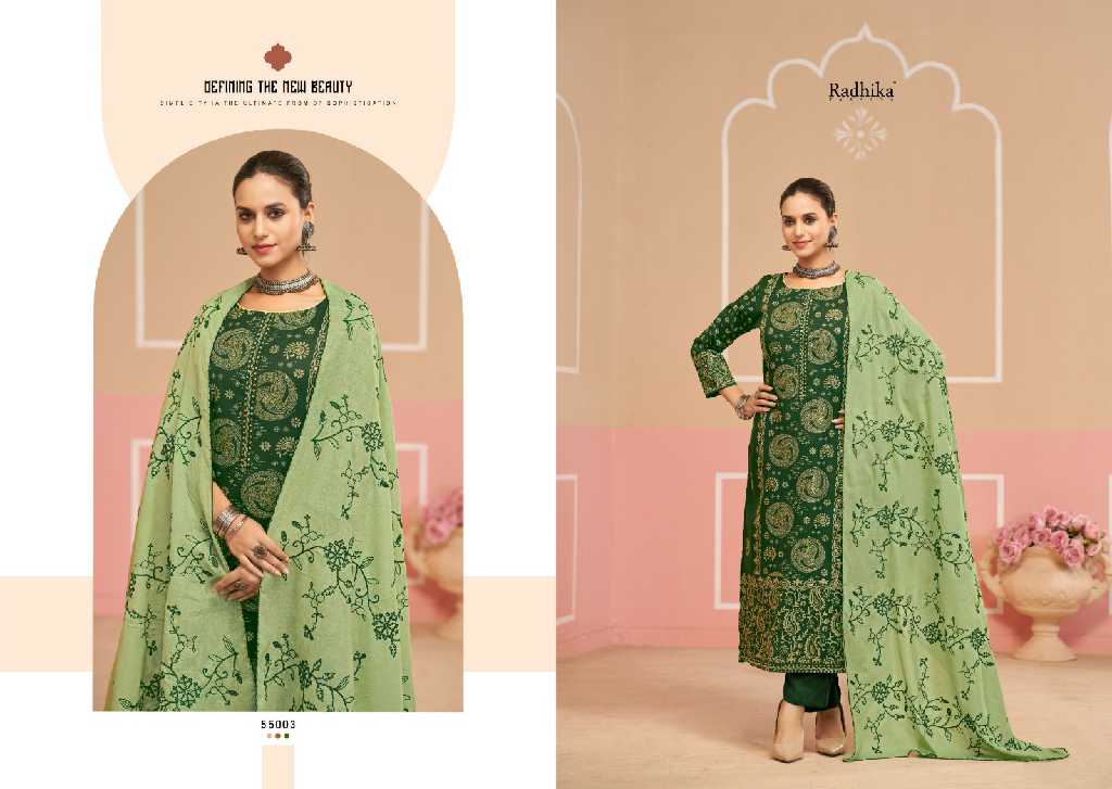 Radhika Azara Black Cherry Wholesale Blossom Cotton With Work Dress Material