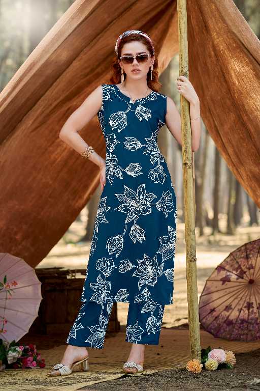 OSSM Summer Threads Vol-2 Wholesale A line Sleeveless Cord set with Hand work and Pocket