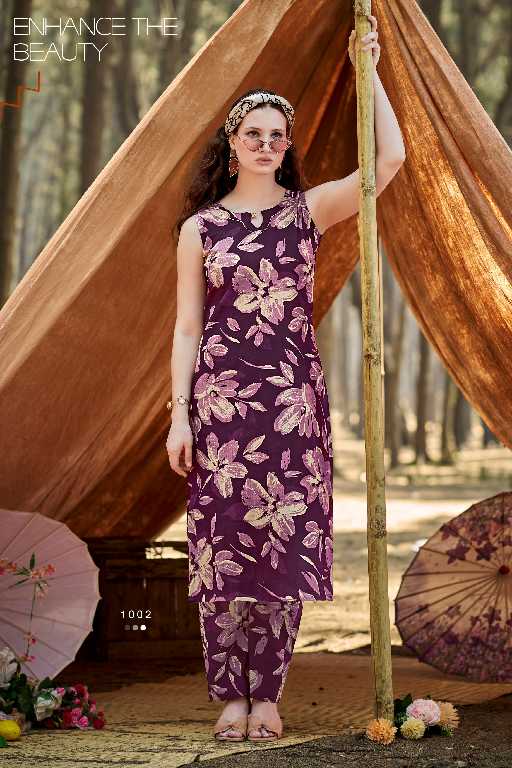 OSSM Summer Threads Vol-2 Wholesale A line Sleeveless Cord set with Hand work and Pocket