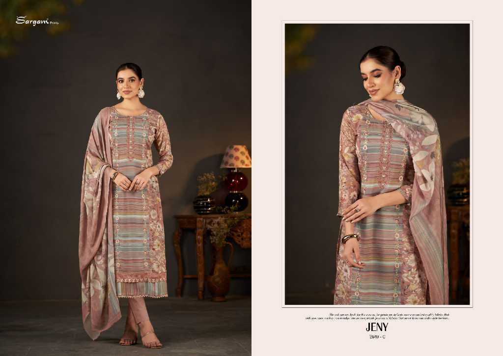 Sargam Jeny Wholesale Pure Viscose Muslin With Embroidery Work Dress Material