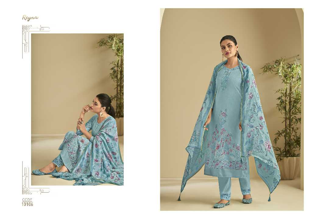 Reyna Moksha Wholesale Pure Linen With Border Embroidery Salwar Suits