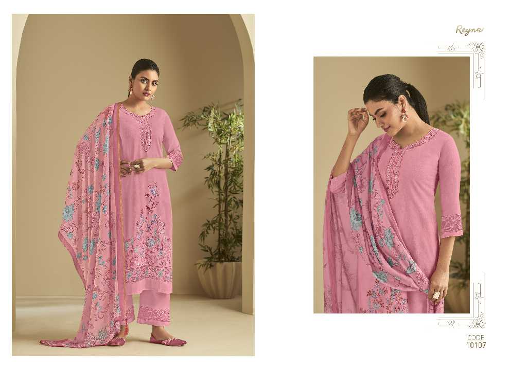 Reyna Moksha Wholesale Pure Linen With Border Embroidery Salwar Suits