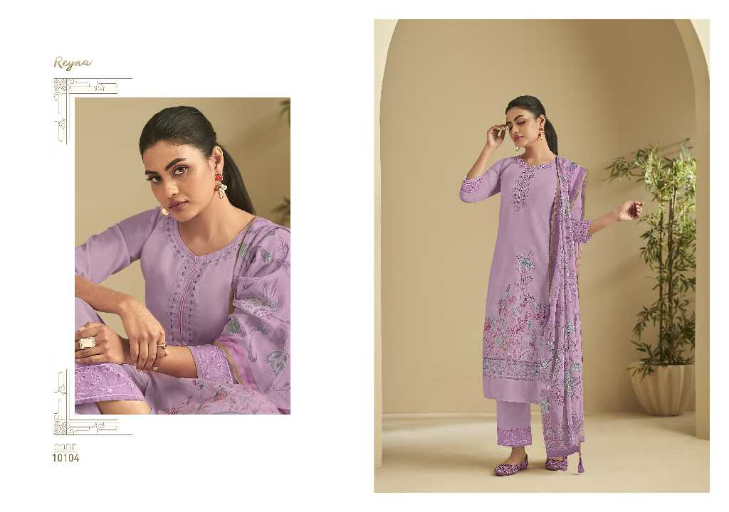 Reyna Moksha Wholesale Pure Linen With Border Embroidery Salwar Suits