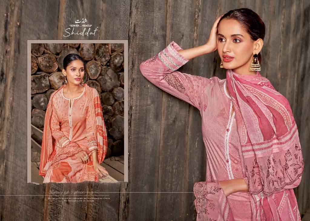 Shiddat By Esta Abelona Wholesale Digital Printed Cotton With Handwork Salwar Suits