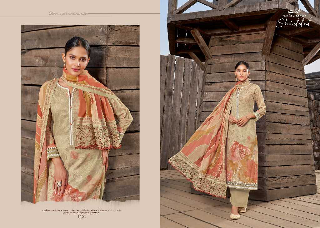 Shiddat By Esta Abelona Wholesale Digital Printed Cotton With Handwork Salwar Suits