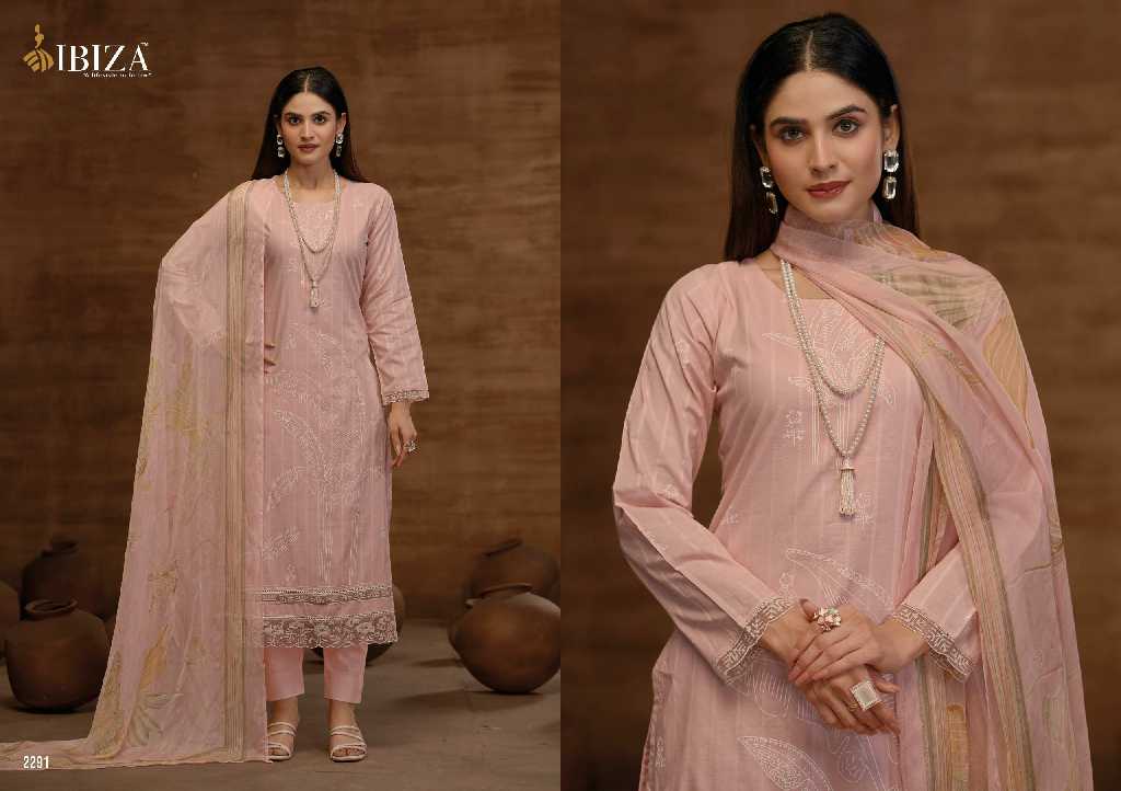 Ibiza Sophia Wholesale Pure Linen Khaddi Print With Embroidery Work Salwar Suits