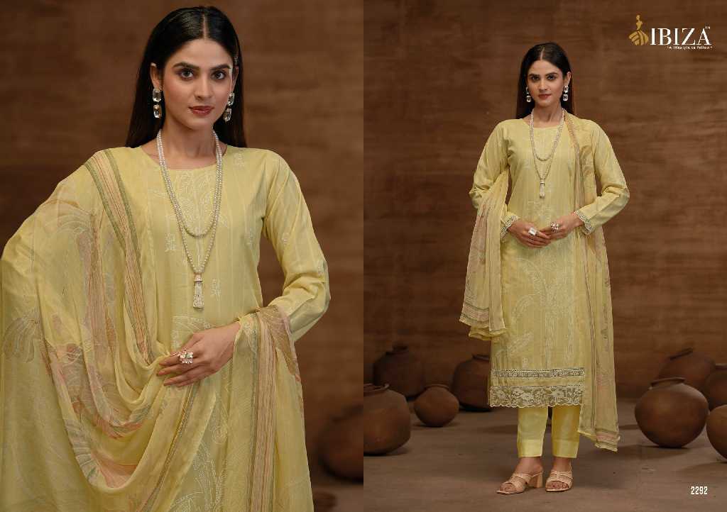 Ibiza Sophia Wholesale Pure Linen Khaddi Print With Embroidery Work Salwar Suits