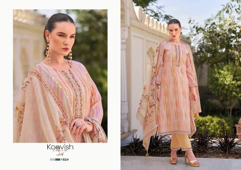 Kaavish Summer Valley Wholesale Pure Linen With Neck Patch Work Salwar Suits