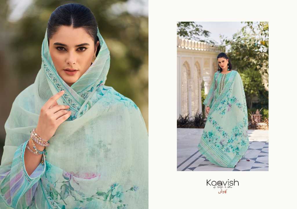 Kaavish Summer Valley Wholesale Pure Linen With Neck Patch Work Salwar Suits