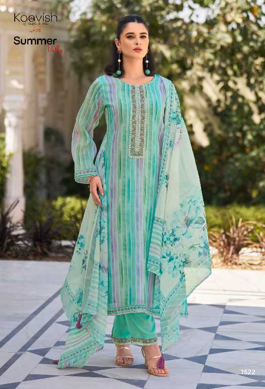 Kaavish Summer Valley Wholesale Pure Linen With Neck Patch Work Salwar Suits