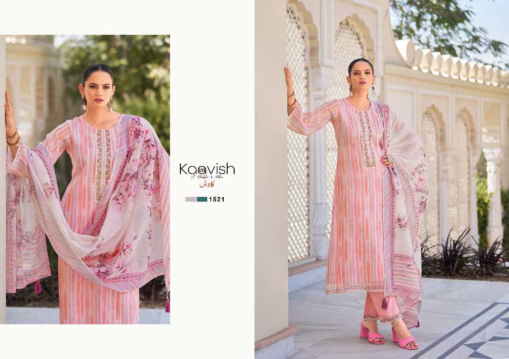 Kaavish Summer Valley Wholesale Pure Linen With Neck Patch Work Salwar Suits