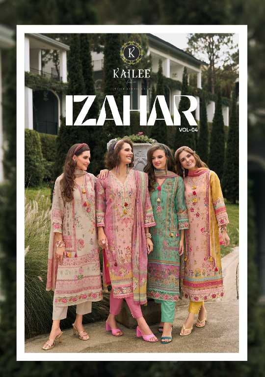Kailee Izhaar Vol-4 Wholesale Pure Linen Pakistani Style Readymade Suits
