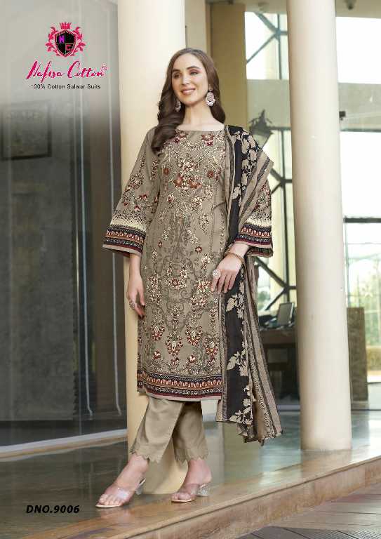 NAFISA COTTON MAHERA KARACHI SUITS VOL 9 FANCY PAKISTANI PRINTED UNSTITCH SUIT