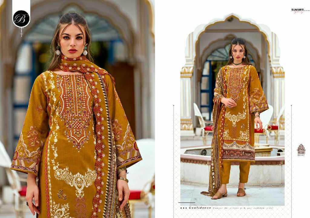 guzarish vol 21 by belliza designer cotton pakistani embroidery 3pcs dress