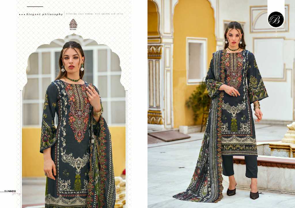 guzarish vol 21 by belliza designer cotton pakistani embroidery 3pcs dress