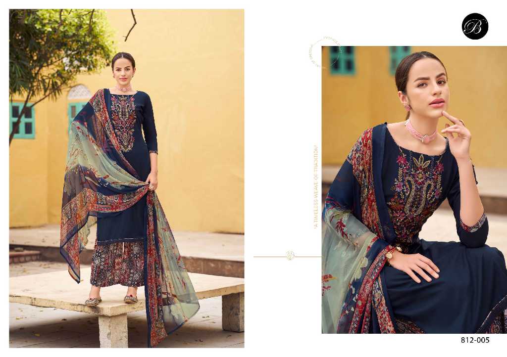 belliza designer gulbano rayon suits