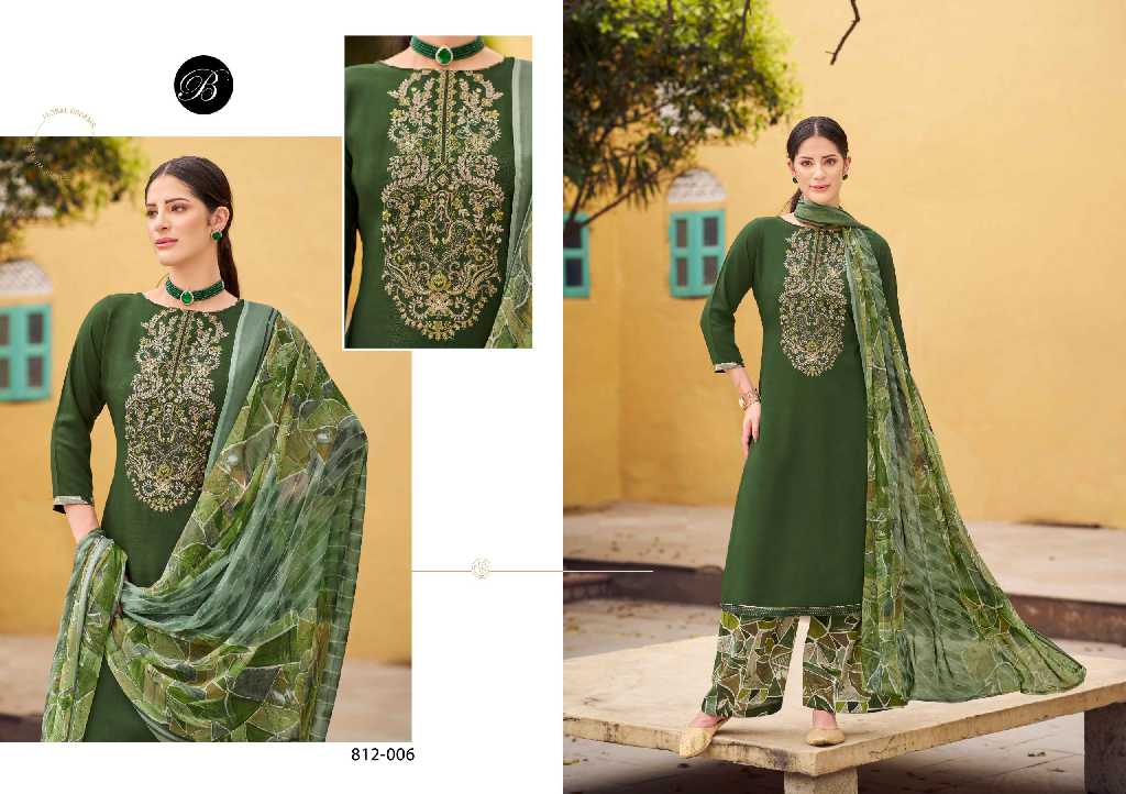 belliza designer gulbano rayon suits