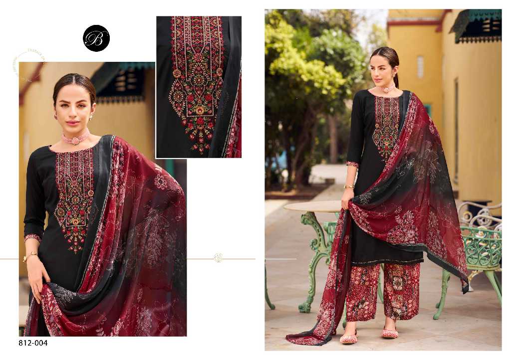belliza designer gulbano rayon suits
