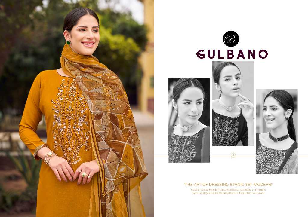 belliza designer gulbano rayon suits