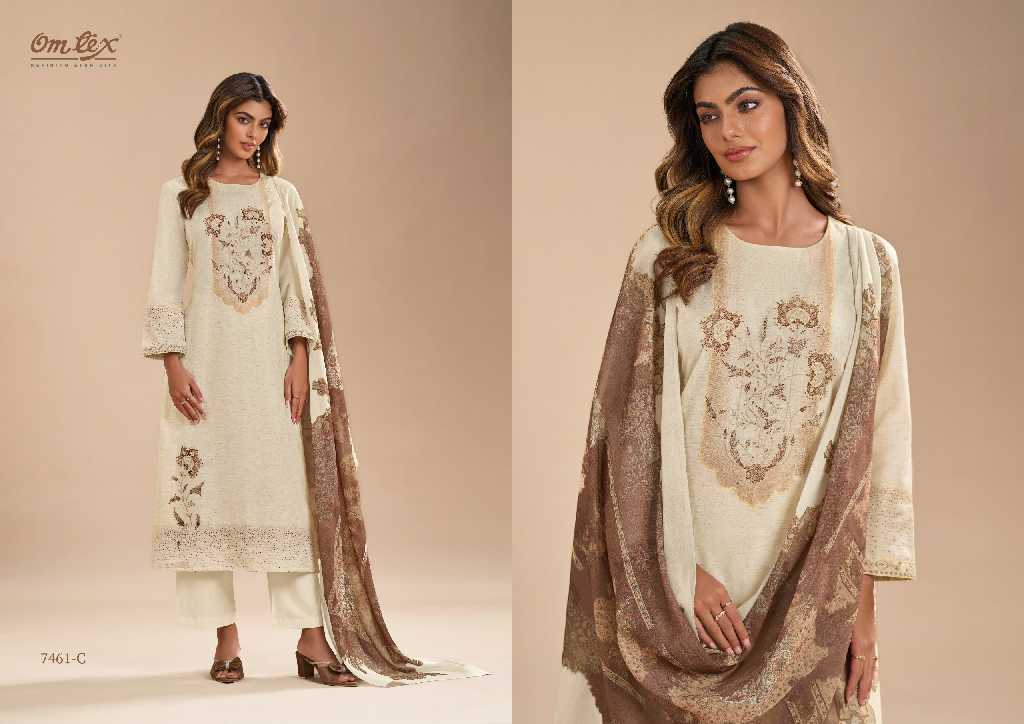 omtex hina cotton silk unstitched suits