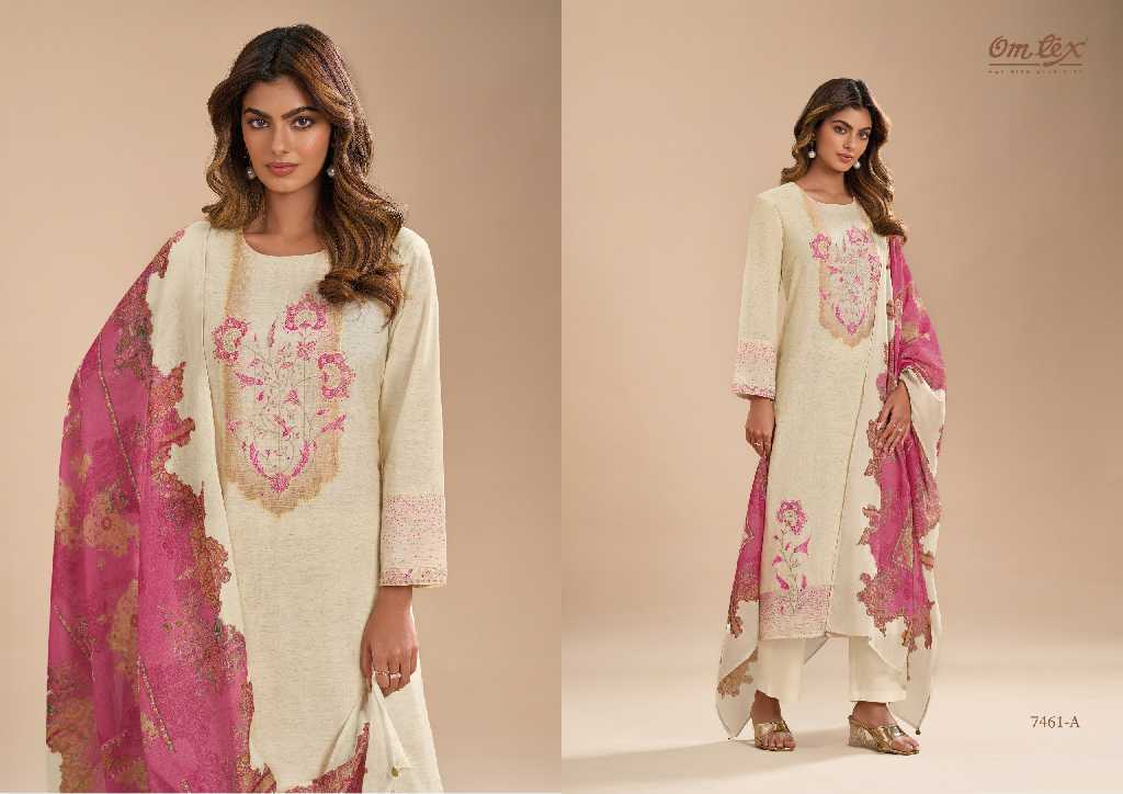omtex hina cotton silk unstitched suits