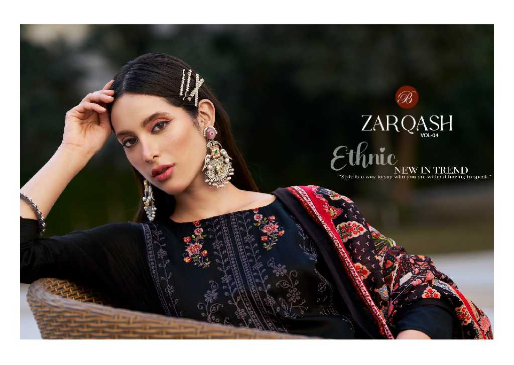 belliza zarqash vol 4 jam cotton unstitched suits