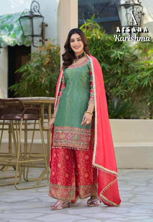 Afsana Karishma Wholesale Pakistani Style Designer Suits Combo