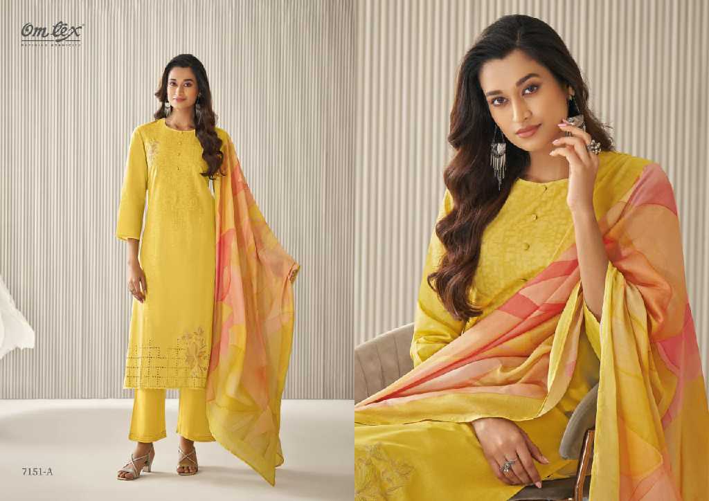 Omtex Isabella Wholesale Lawn Cotton With Embroidery Work Salwar Suits