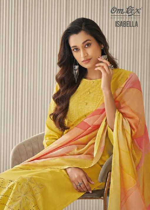 Omtex Isabella Wholesale Lawn Cotton With Embroidery Work Salwar Suits
