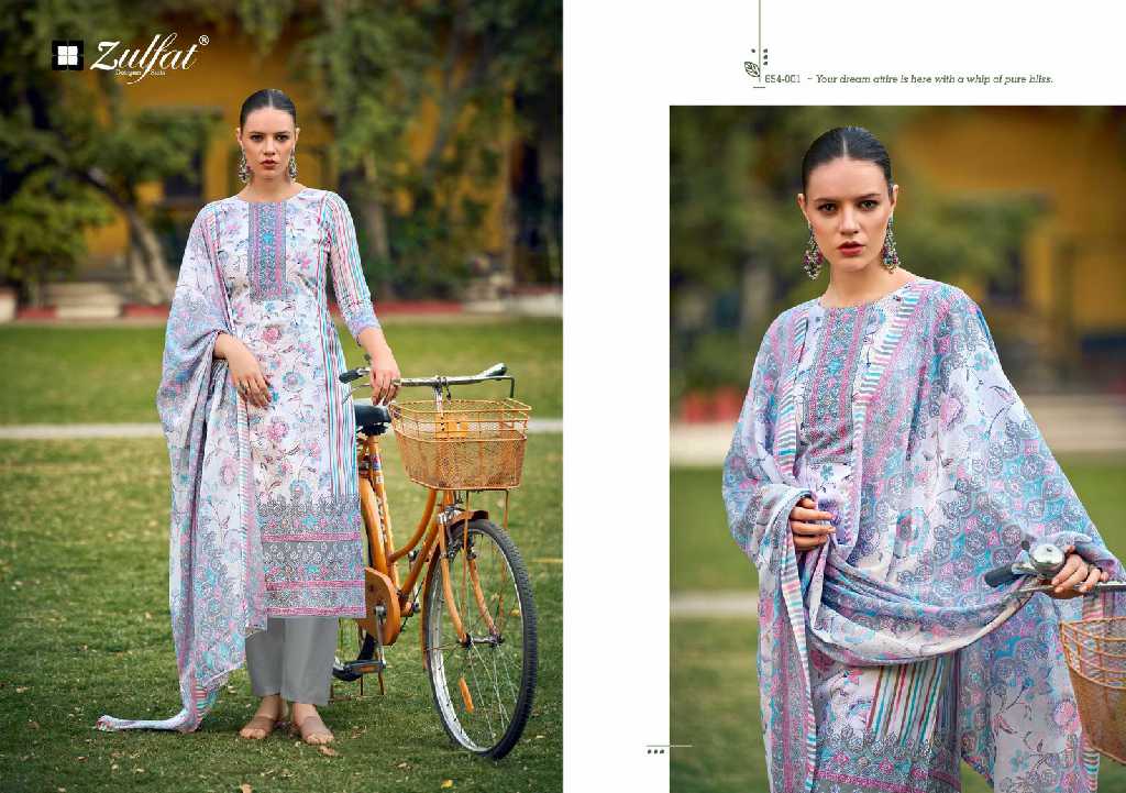 ZULFAT DESIGNER FARHANA VOL 10 COTTON EXCLUSIVE DESIGN PAKISTANI SALWAR SUIT