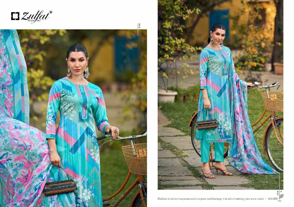 ZULFAT DESIGNER FARHANA VOL 10 COTTON EXCLUSIVE DESIGN PAKISTANI SALWAR SUIT