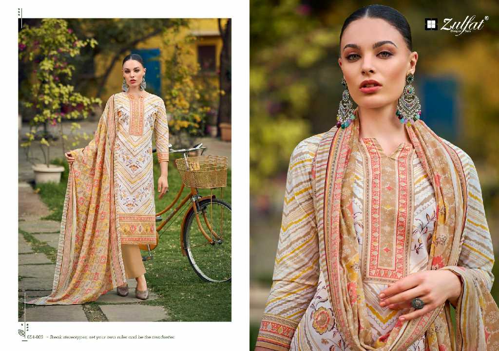 ZULFAT DESIGNER FARHANA VOL 10 COTTON EXCLUSIVE DESIGN PAKISTANI SALWAR SUIT