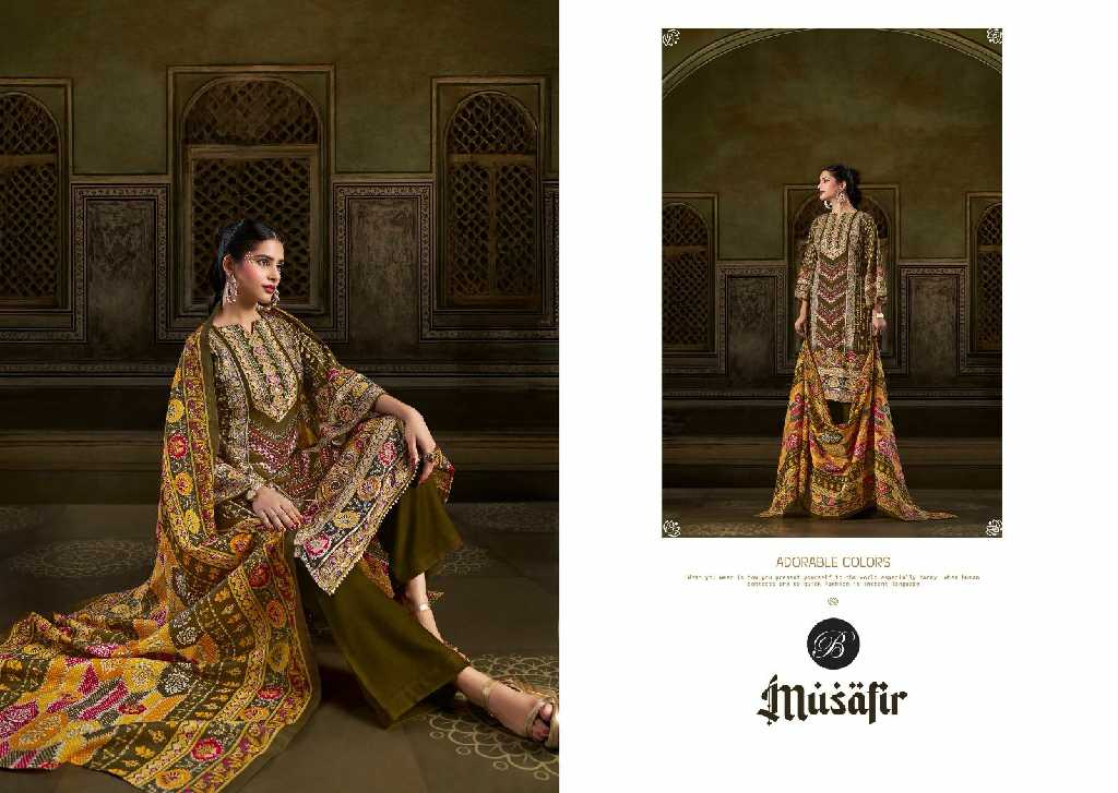 Belliza Musafir Wholesale Pure Viscose Reyon With Handwork Dress Material