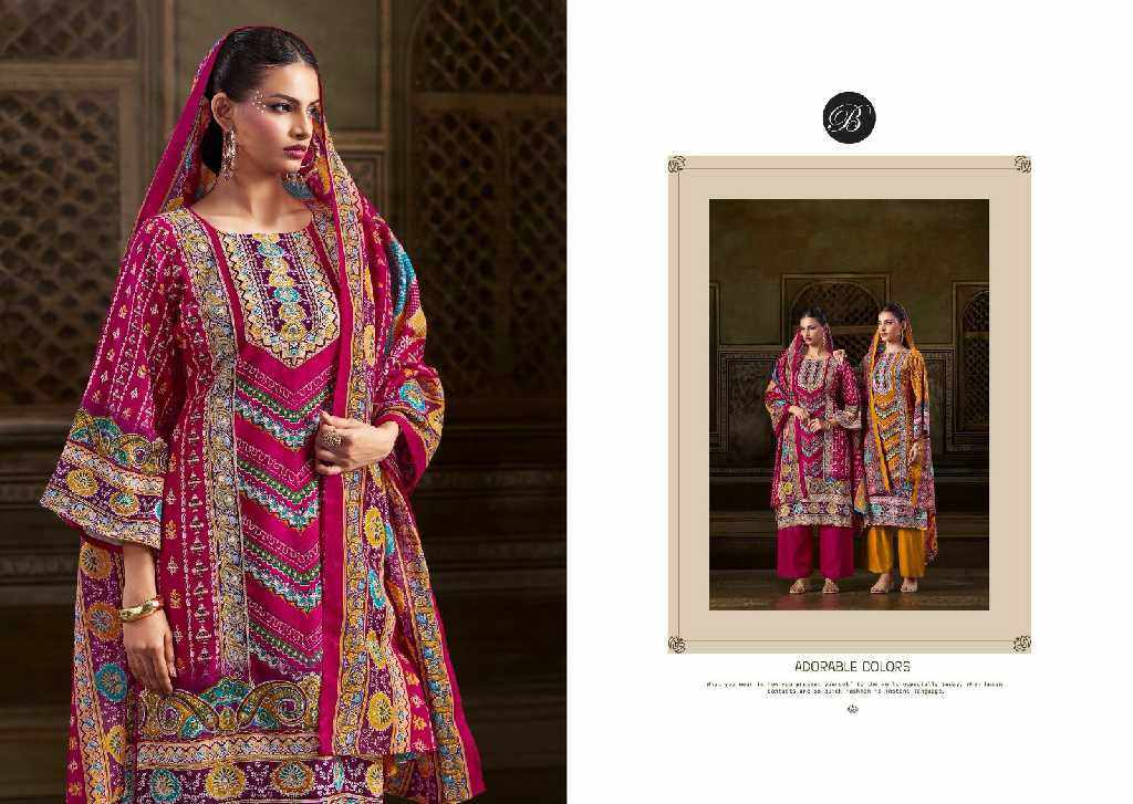 Belliza Musafir Wholesale Pure Viscose Reyon With Handwork Dress Material