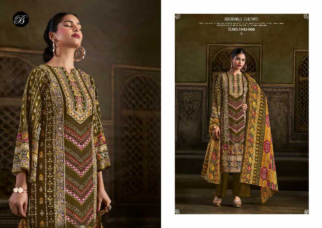 Belliza Musafir Wholesale Pure Viscose Reyon With Handwork Dress Material