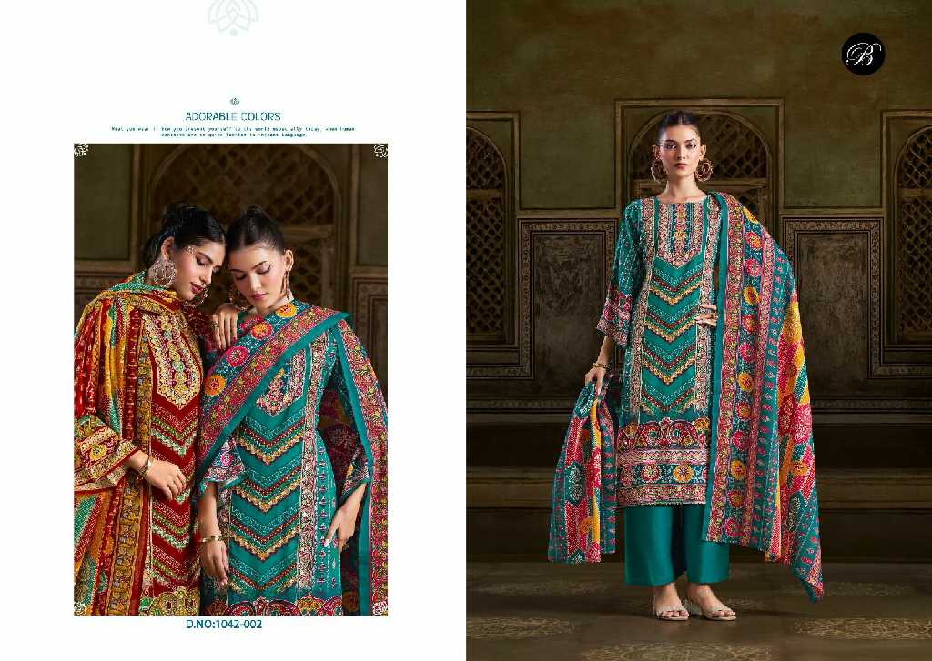Belliza Musafir Wholesale Pure Viscose Reyon With Handwork Dress Material