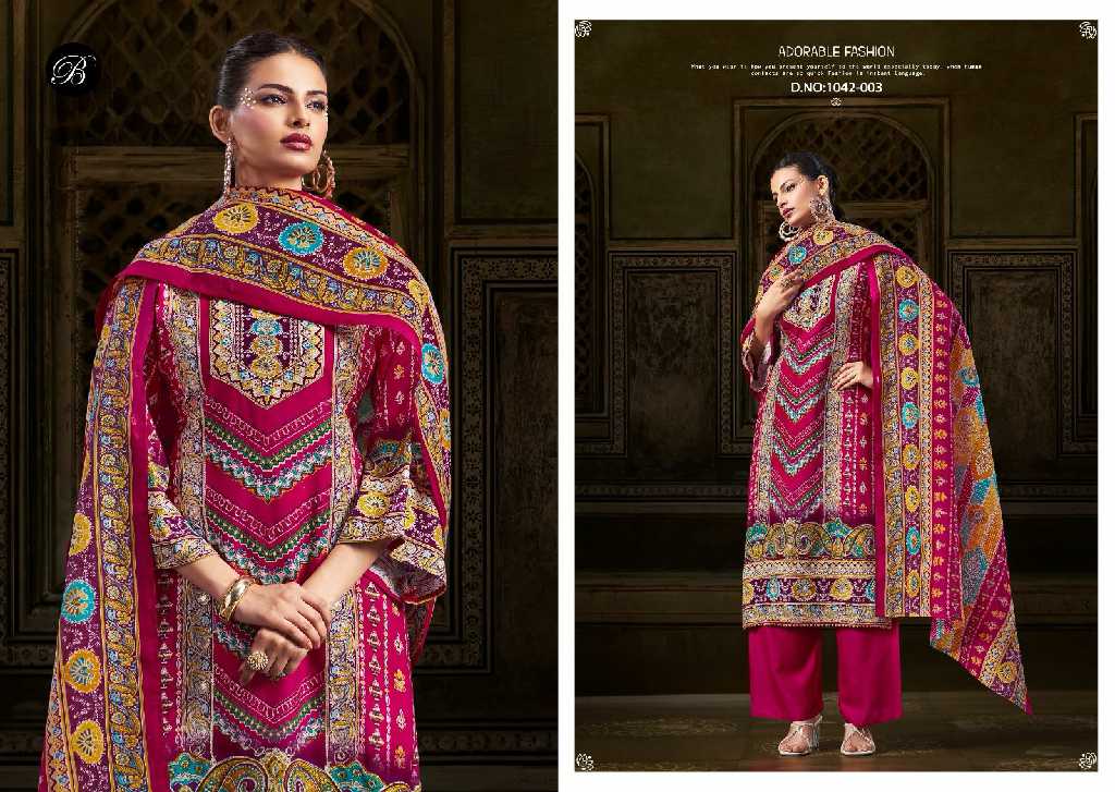 Belliza Musafir Wholesale Pure Viscose Reyon With Handwork Dress Material