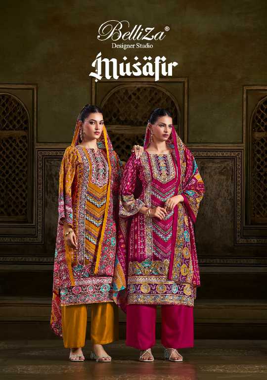 Belliza Musafir Wholesale Pure Viscose Reyon With Handwork Dress Material