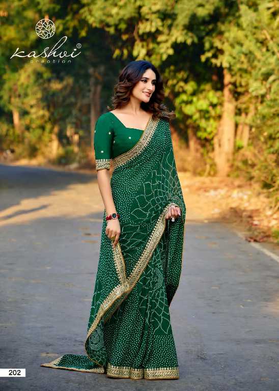 Kashvi Chuneri Vol-2 Wholesale Mono Georgette With Coding Work Sarees