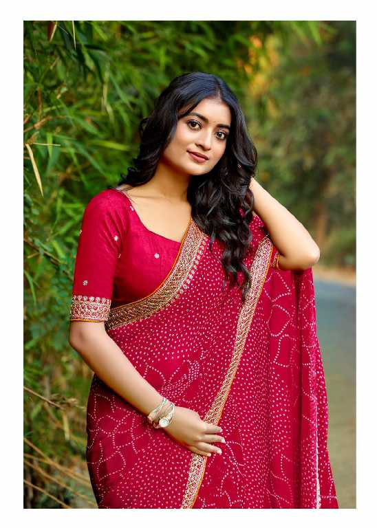 Kashvi Chuneri Vol-2 Wholesale Mono Georgette With Coding Work Sarees