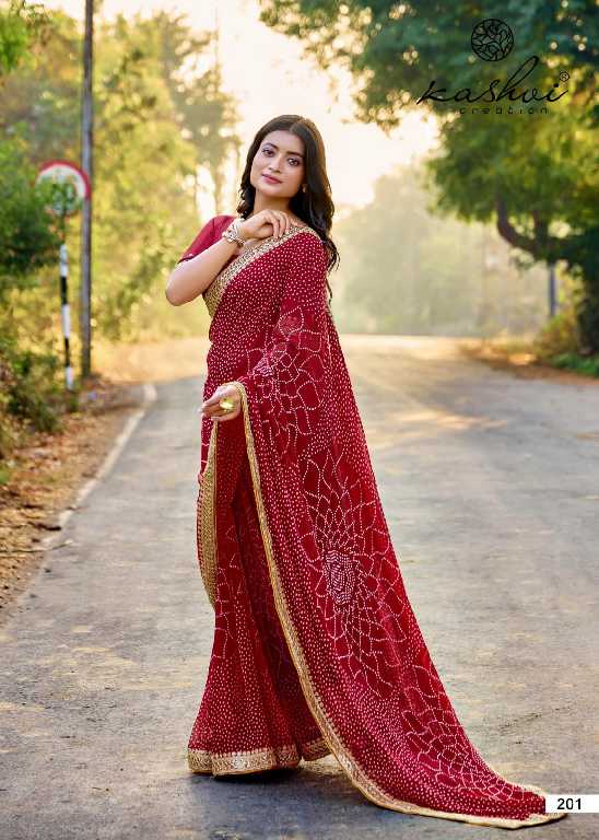 Kashvi Chuneri Vol-2 Wholesale Mono Georgette With Coding Work Sarees