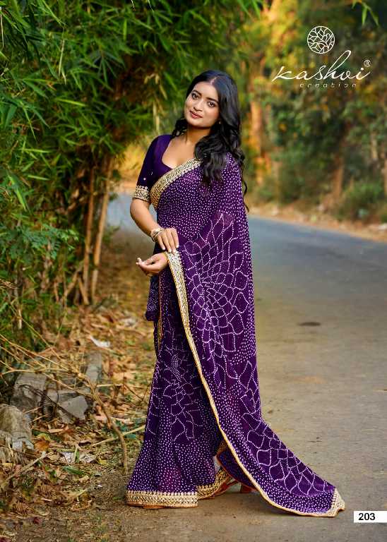 Kashvi Chuneri Vol-2 Wholesale Mono Georgette With Coding Work Sarees