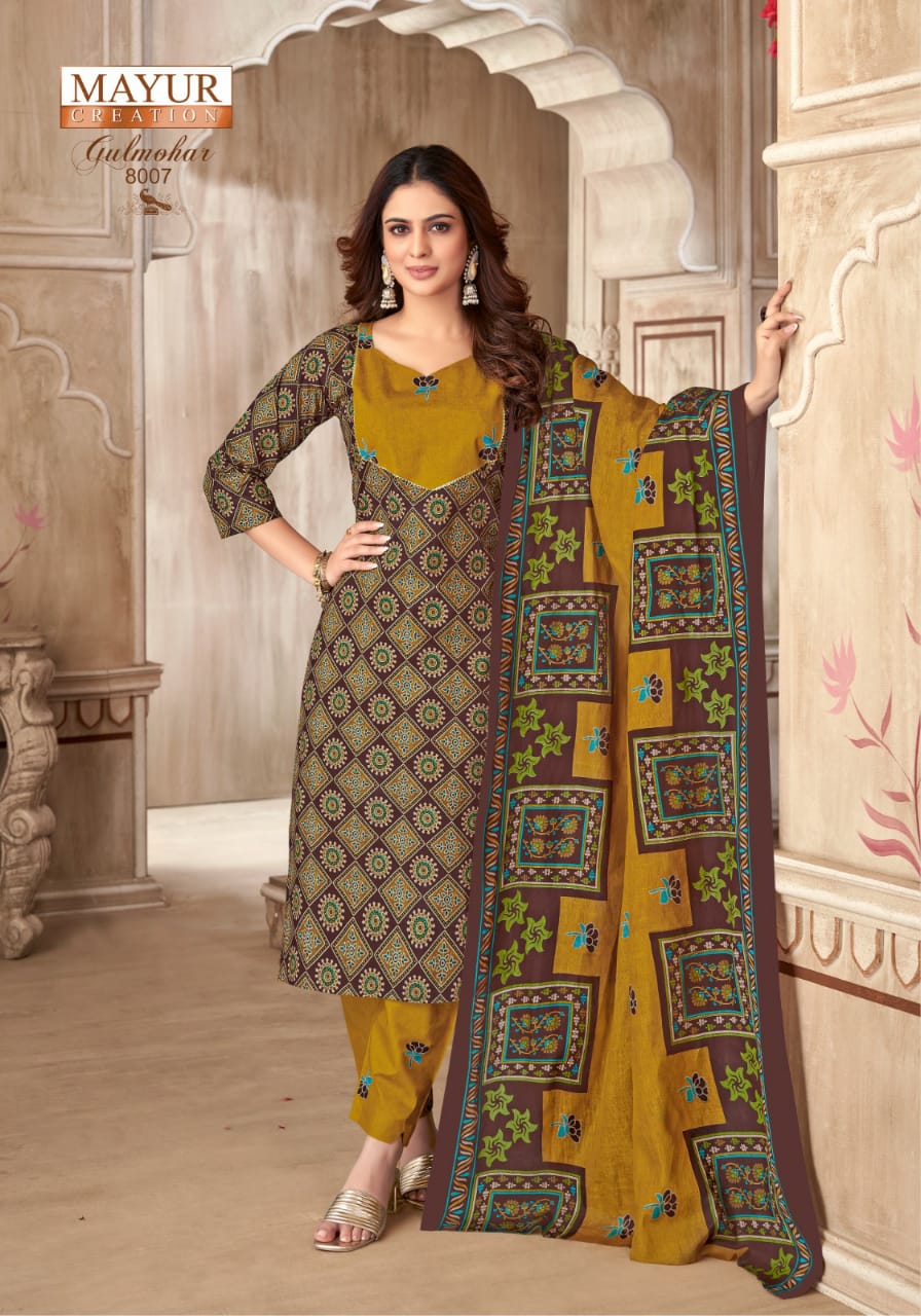 MAYUR CREATION GULMOHAR VOL 8 COTTON PRINT DRESS MATERIAL