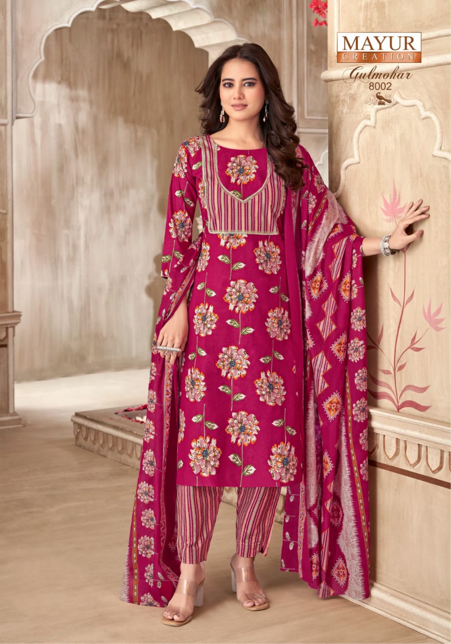 MAYUR CREATION GULMOHAR VOL 8 COTTON PRINT DRESS MATERIAL