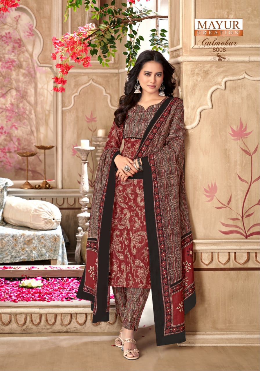 MAYUR CREATION GULMOHAR VOL 8 COTTON PRINT DRESS MATERIAL