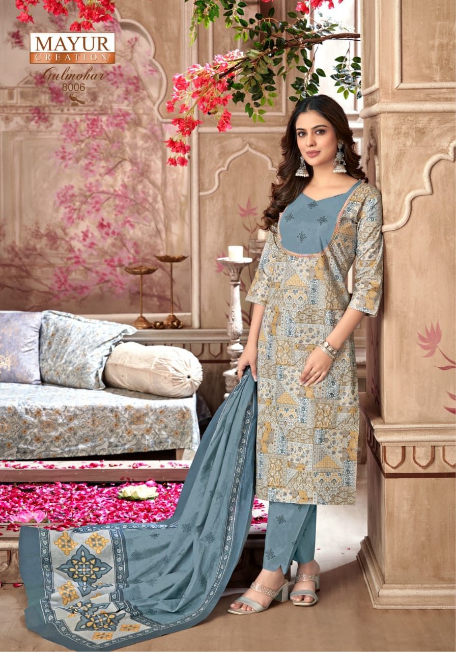 MAYUR CREATION GULMOHAR VOL 8 COTTON PRINT DRESS MATERIAL