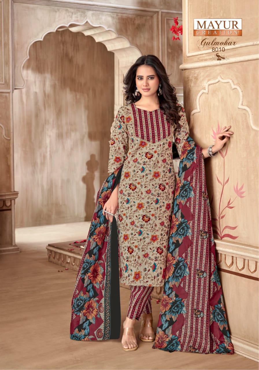 MAYUR CREATION GULMOHAR VOL 8 COTTON PRINT DRESS MATERIAL