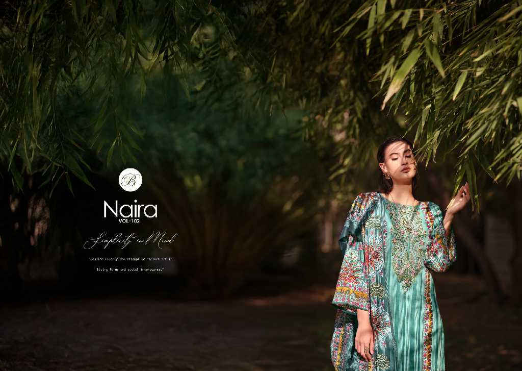 belliza designer naira vol 102 unstitched ladies suits