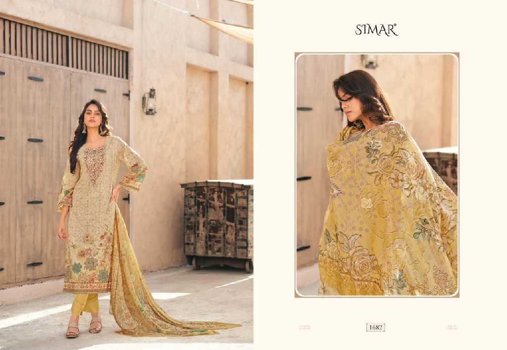 Glossy Simar Saima Vol-10 Wholesale Fine Cotton With Embroidery Work Salwar Suits