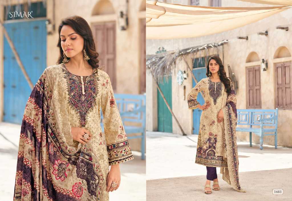 Glossy Simar Saima Vol-10 Wholesale Fine Cotton With Embroidery Work Salwar Suits